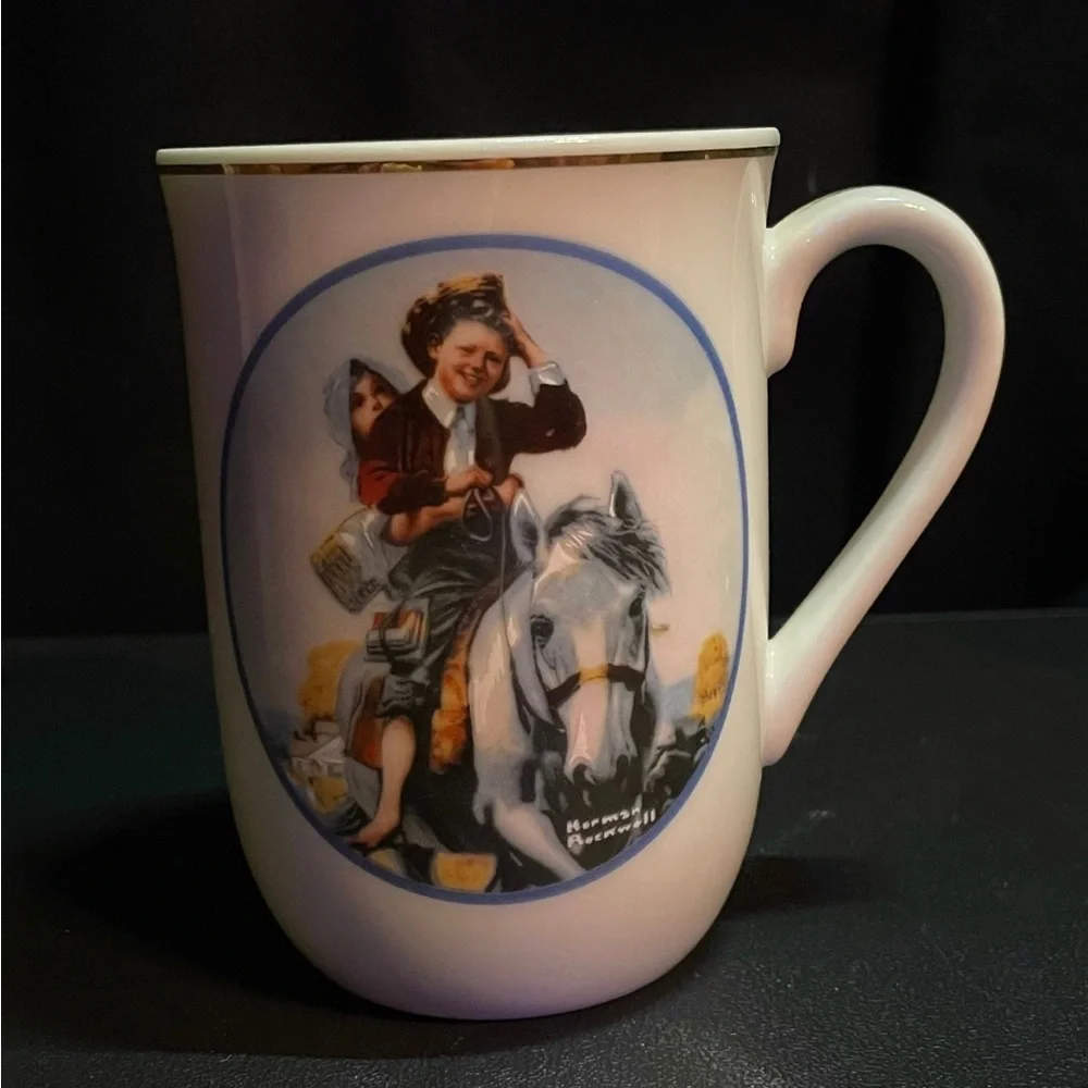 Norman Rockwell Coffee Mugs Set of 4